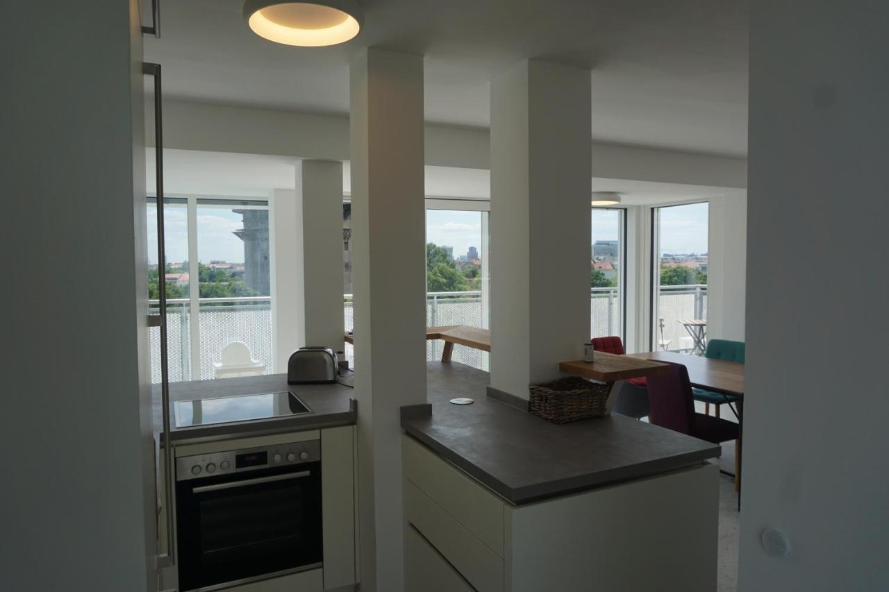 Ferienwohnung Augartenblick Penthauscombo 15/16 - Blick zum Riesenrad Wien Exterior foto